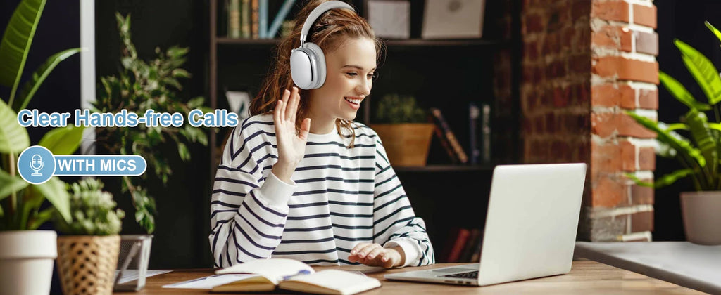 ANC Wireless Bluetooth Over Ear Headphones with Active Noise Cancelling, Hi-Res Audio Low Latency for Airplane Travel, Comfort