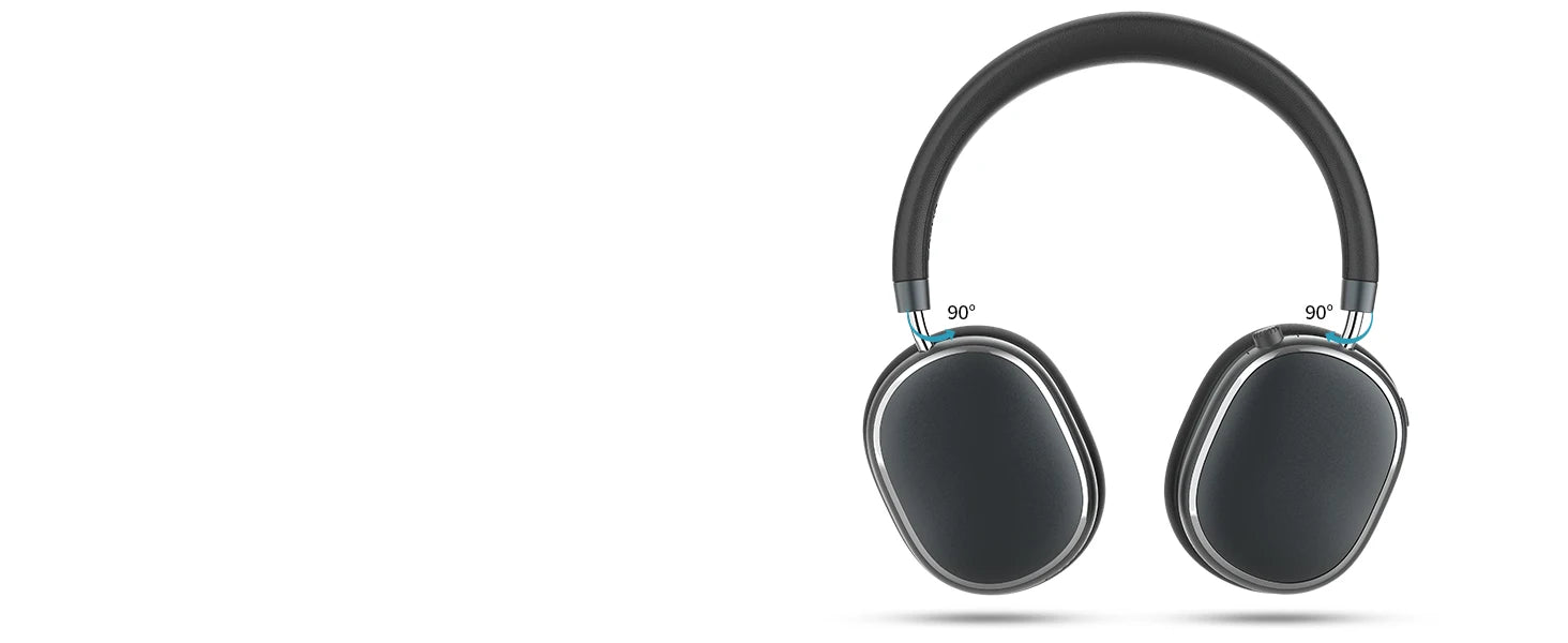 ANC Wireless Bluetooth Over Ear Headphones with Active Noise Cancelling, Hi-Res Audio Low Latency for Airplane Travel, Comfort