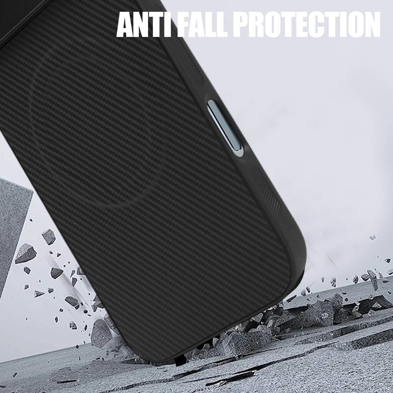 Carbon Fiber for IPhone 17 Pro Case Strong Magnetic Phone Case Slim Thin Smooth TPU Bumper for IPhone 17/17 Pro/17 Air/17 ProMax