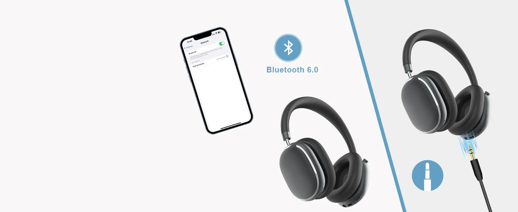 ANC Wireless Bluetooth Over Ear Headphones with Active Noise Cancelling, Hi-Res Audio Low Latency for Airplane Travel, Comfort