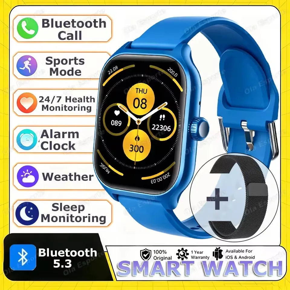 2025 Smart Watch Android IOS Phone 2.01 Inch Color Screen Bluetooth Answer Call Fitness Watches Tracker Smartwatch Women Men