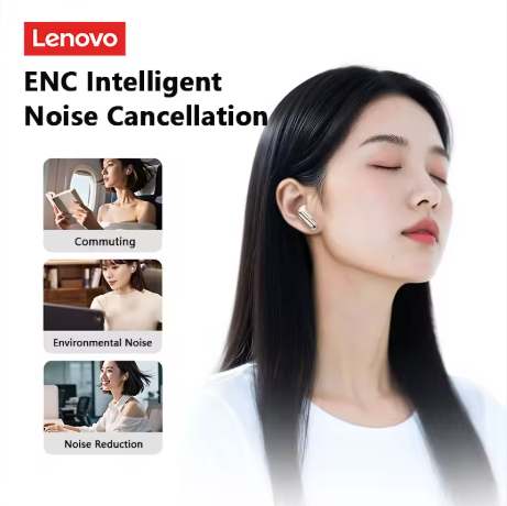 Lenovo LE208 TWS Bluetooth 6.0 Wireless Leather Earphones Stereo ENC Noise Cancelling Headphone 38ms Low Latency Gaming Headset