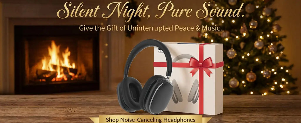 ANC Wireless Bluetooth Over Ear Headphones with Active Noise Cancelling, Hi-Res Audio Low Latency for Airplane Travel, Comfort