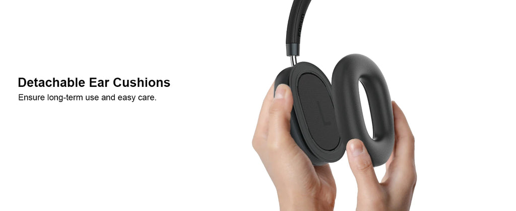 ANC Wireless Bluetooth Over Ear Headphones with Active Noise Cancelling, Hi-Res Audio Low Latency for Airplane Travel, Comfort
